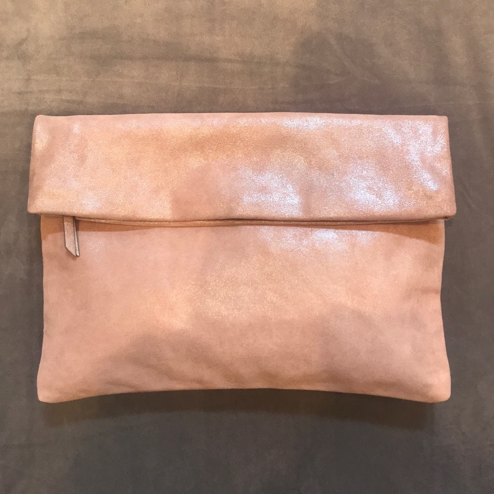 Banana Republic Italian Luxe Suede Foldover Clutch